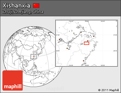 Blank Location Map of Xishanxia