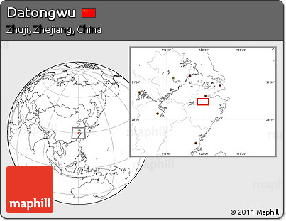 Blank Location Map of Datongwu