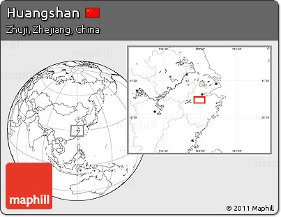 Blank Location Map of Huangshan