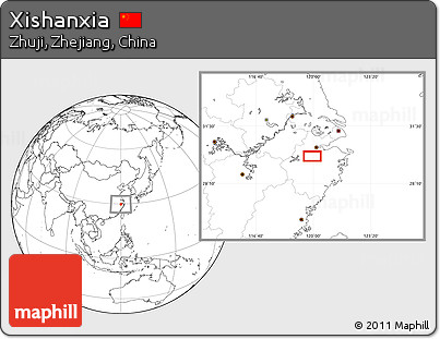 Blank Location Map of Xishanxia