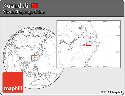 Blank Location Map of Xuandeli