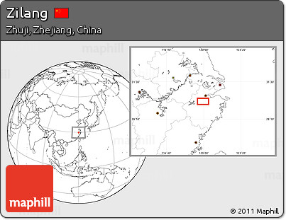 Blank Location Map of Zilang
