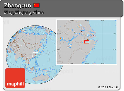 Gray Location Map of Zhangcun