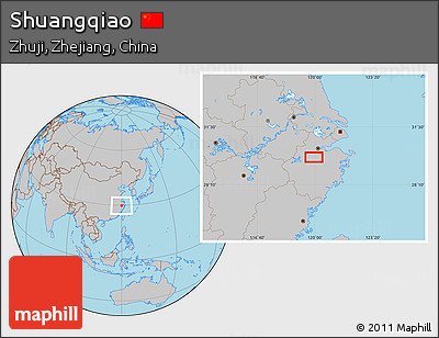 Gray Location Map of Shuangqiao