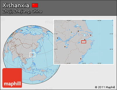 Gray Location Map of Xishanxia