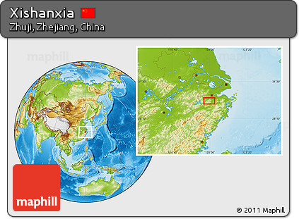 Physical Location Map of Xishanxia
