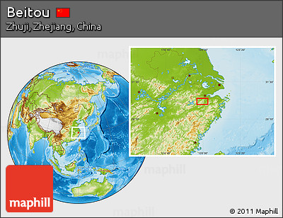 Physical Location Map of Beitou