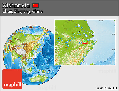 Physical Location Map of Xishanxia