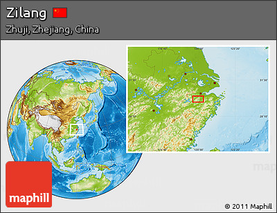 Physical Location Map of Zilang