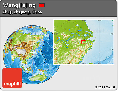 Physical Location Map of Wangjiajing