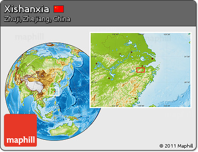 Physical Location Map of Xishanxia