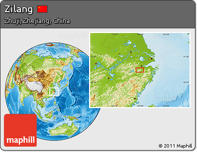 Physical Location Map of Zilang