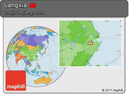 Political Location Map of Langxia