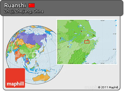Political Location Map of Ruanshi
