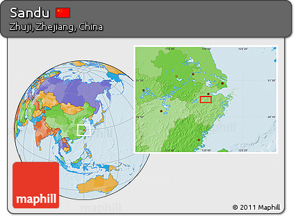 Political Location Map of Sandu