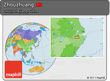 Political Location Map of Zhouzhuang