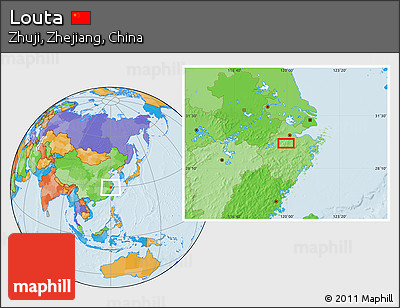 Political Location Map of Louta