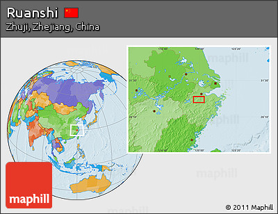 Political Location Map of Ruanshi