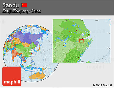 Political Location Map of Sandu