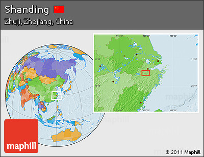 Political Location Map of Shanding