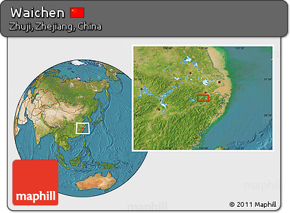 Satellite Location Map of Waichen