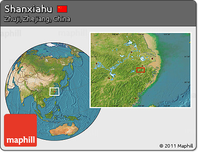 Satellite Location Map of Shanxiahu