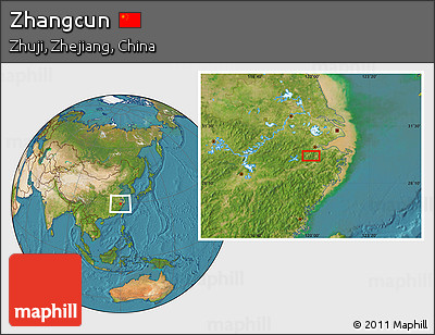 Satellite Location Map of Zhangcun
