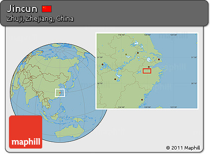 Savanna Style Location Map of Jincun