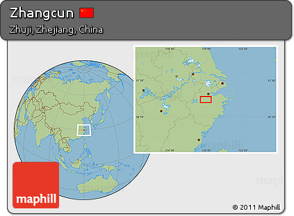 Savanna Style Location Map of Zhangcun