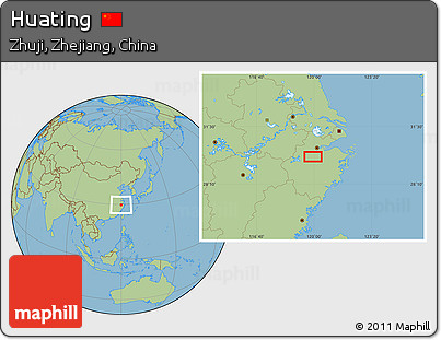 Savanna Style Location Map of Huating