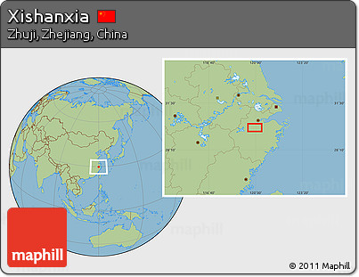 Savanna Style Location Map of Xishanxia