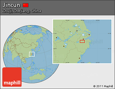 Savanna Style Location Map of Jincun