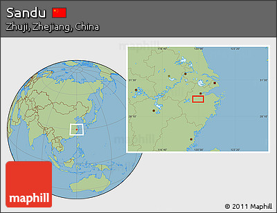 Savanna Style Location Map of Sandu