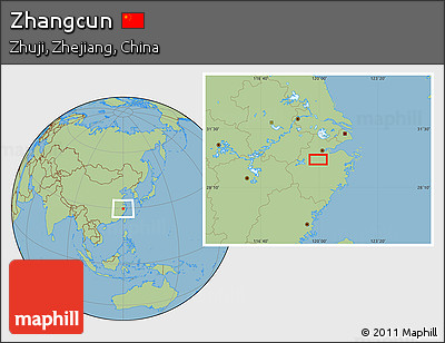 Savanna Style Location Map of Zhangcun