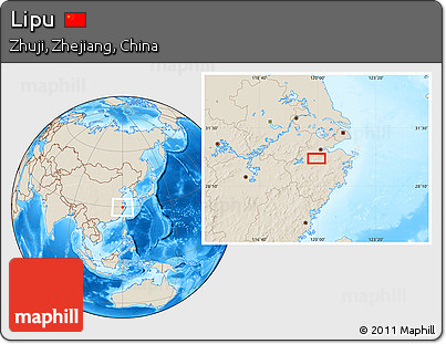 Shaded Relief Location Map of Lipu