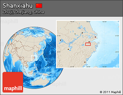 Shaded Relief Location Map of Shanxiahu
