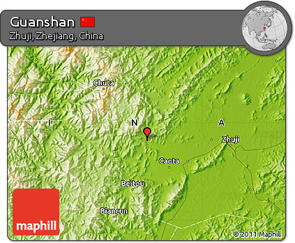Physical Map of Guanshan