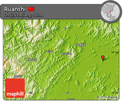 Physical Map of Ruanshi