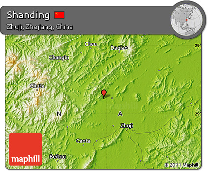 Physical Map of Shanding
