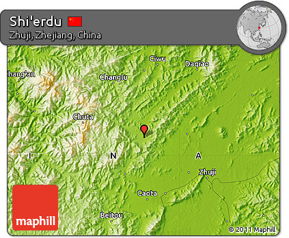 Physical Map of Shi'erdu