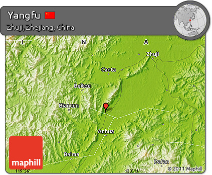 Physical Map of Yangfu