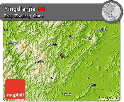 Physical Map of Yingdianjie