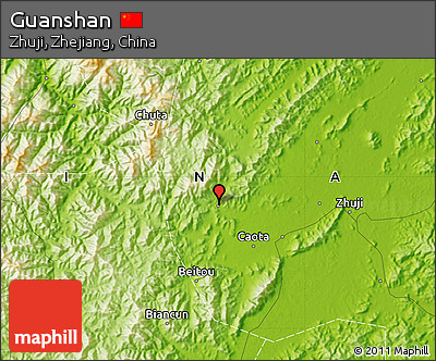 Physical Map of Guanshan