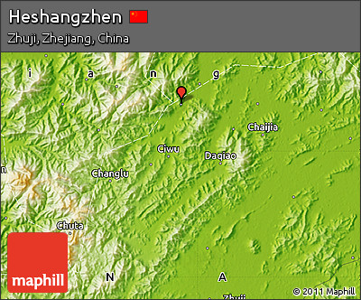 Physical Map of Heshangzhen