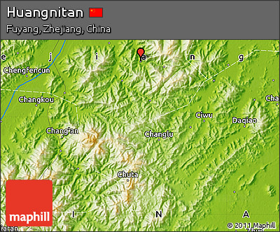 Physical Map of Huangnitan
