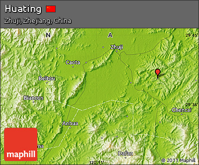 Physical Map of Huating