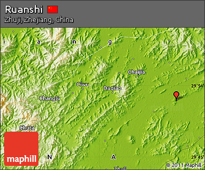 Physical Map of Ruanshi