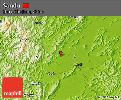 Physical Map of Sandu
