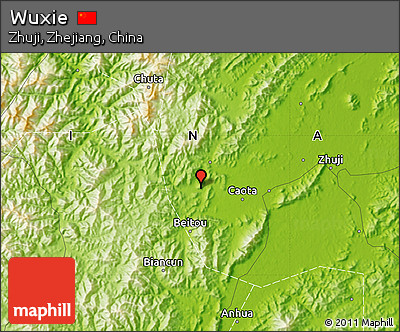 Physical Map of Wuxie