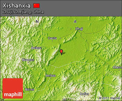 Physical Map of Xishanxia